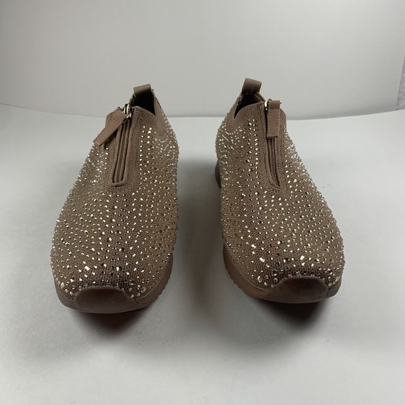 Kenneth Cole RL23CZJ04 Sneakers Womens 12 Cashew Cameron Zip Jewel Jogger 8083 - Picture 2 of 10